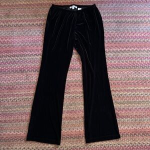 TRAVEL SMITH BLACK VELVET PULL ON PANTS